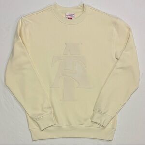 Mitchell & Ness NC A&T Aggies Cream Puff Print Crewneck Sweatshirt Size S